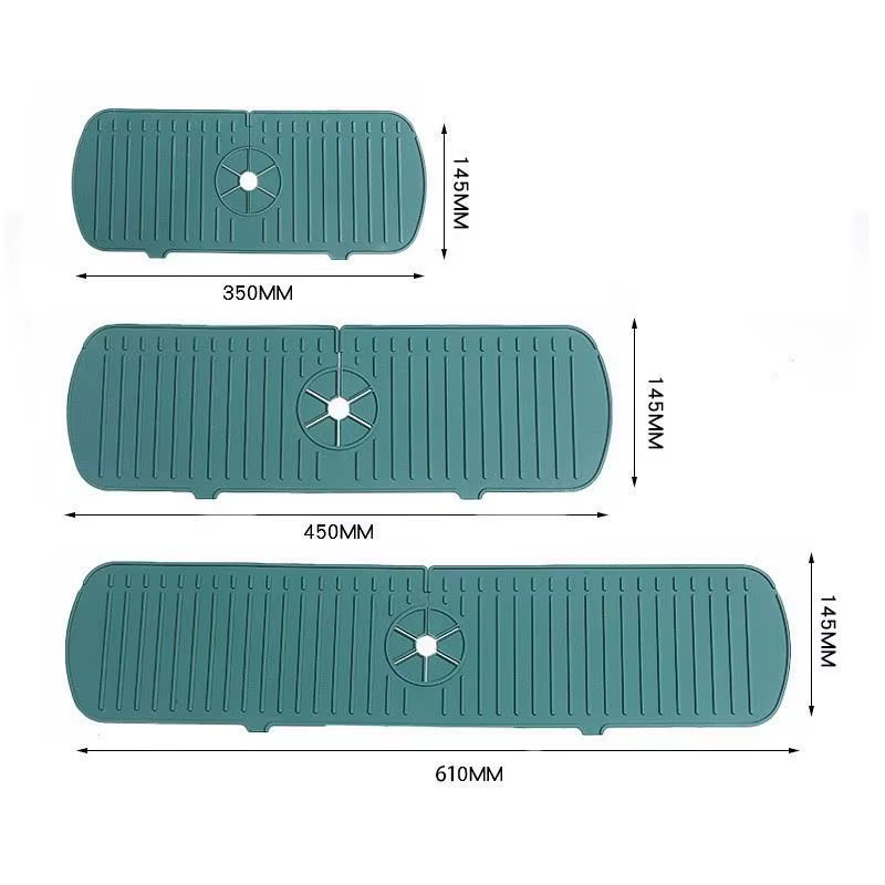Protection anti-éclaboussures pour évier de cuisine en silicone, trois tailles, avec coussinet de ro