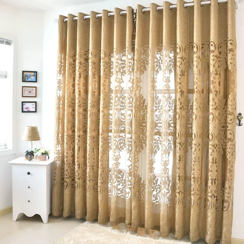 Rideau creux en Jacquard de Style européen moderne, taille personnalisée, rideaux de luxe pour salon