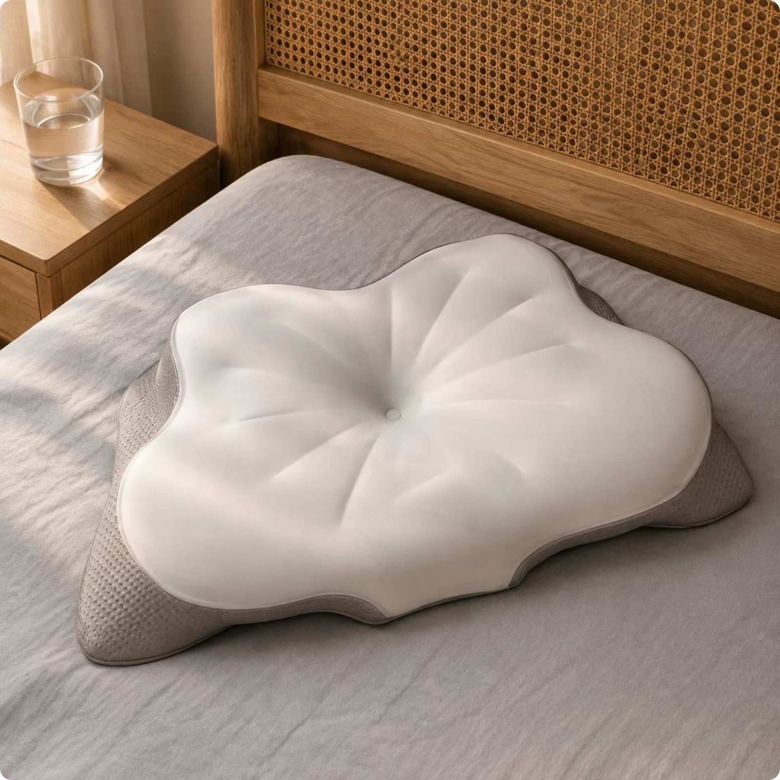 Oreiller rafraîchissant pour le cou, respirant, ergonomique, avec taie d'oreiller lavable pour l'été