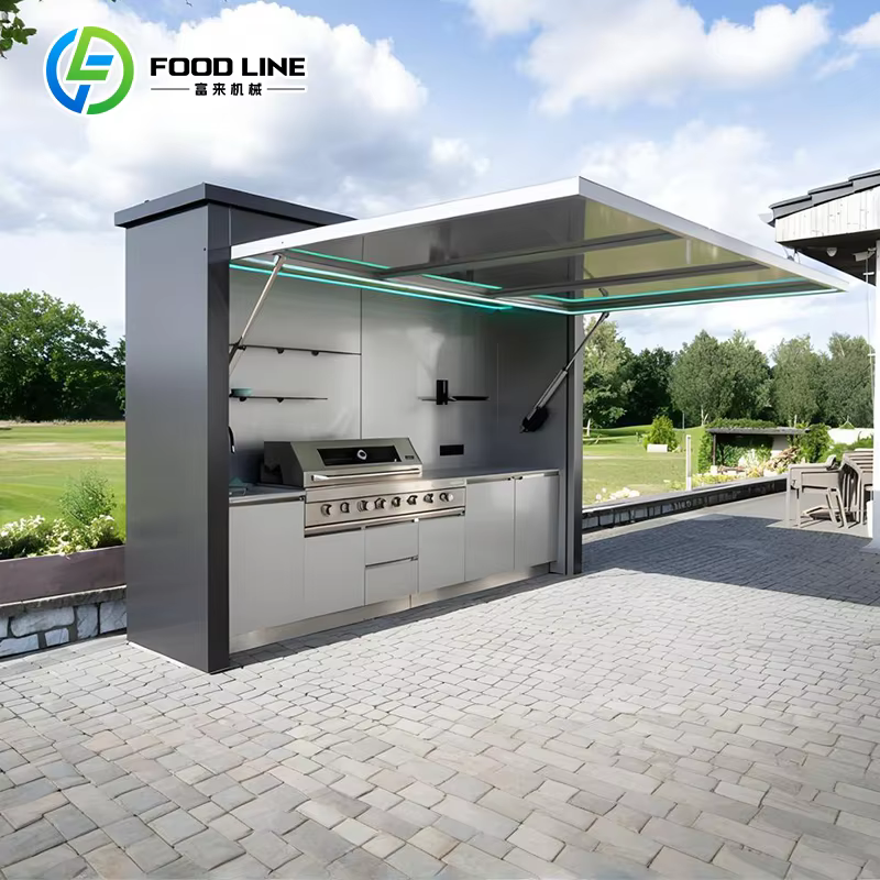 Cuisines extérieures préfabriquées, ensemble de cuisine extérieure, cuisine extérieure en acier inox