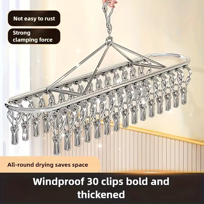 [Étendoir à linge pour balcon] Un étendoir à linge pour balcon coupe-vent et antidérapant, conçu pou