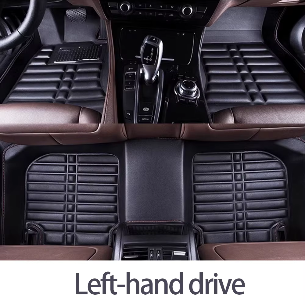Polymères de sol de voiture en cuir imperméables, doublure intérieure de pied, coussin de tapis, cou