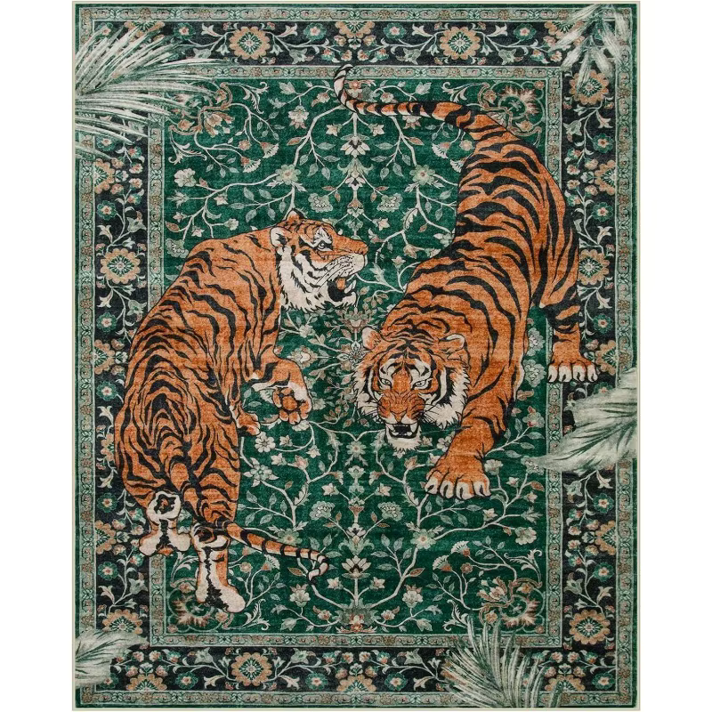 Lea-Tapis en peluche lavable en machine pour la décoration de la maison, tapis de salon, tapis de ta