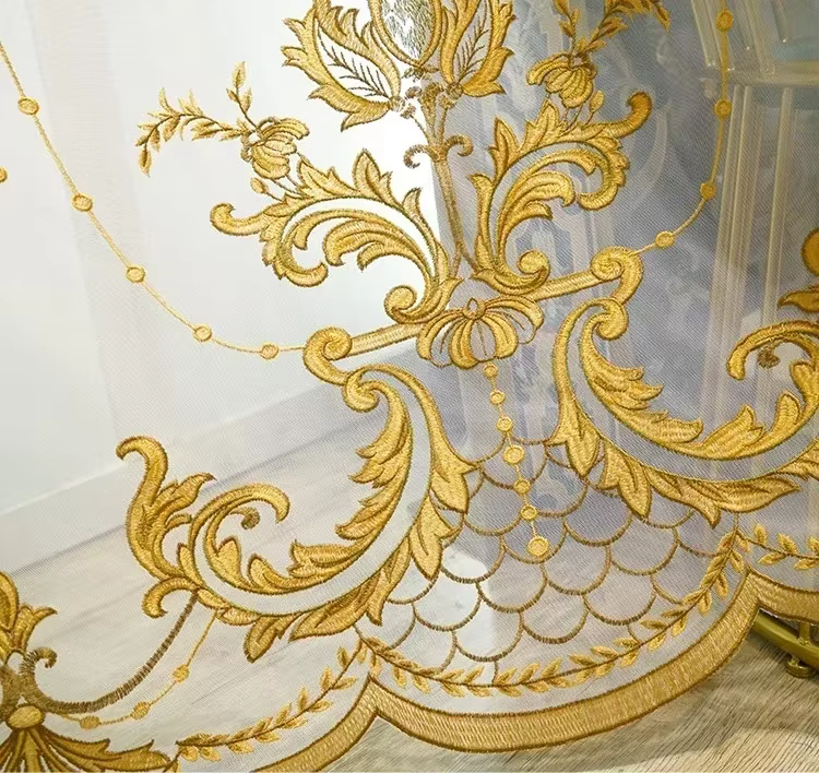 Rideaux brodés en velours vert Olive européen, personnalisés de luxe, pour salon, chambre à coucher,