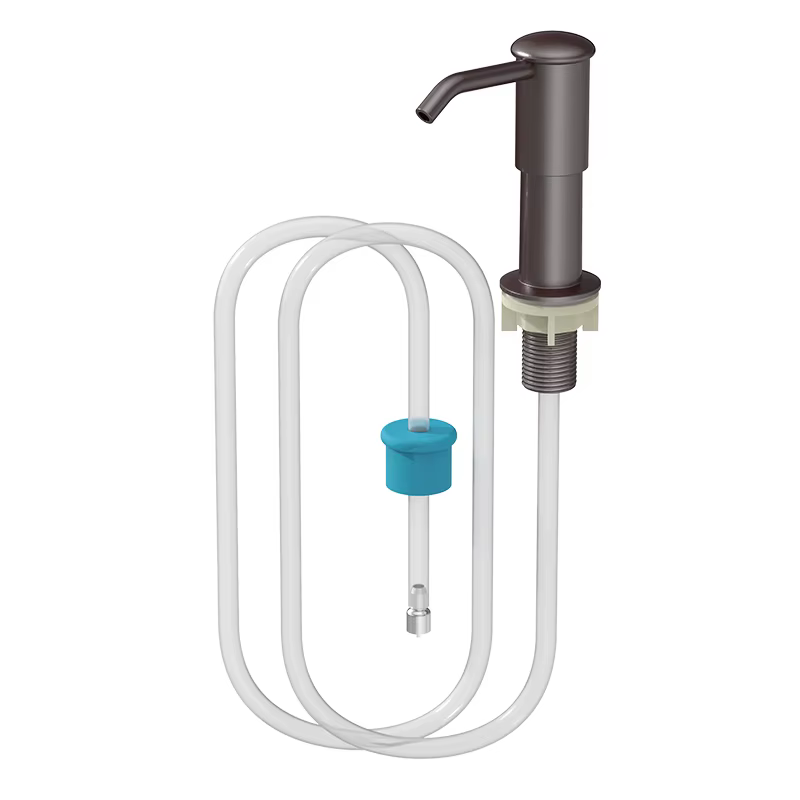 Distributeur de détergent pour évier de cuisine en acier inoxydable, récipient de détergent anti-rou