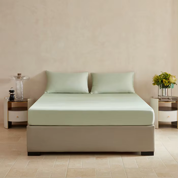 Drap-housse 100 % fibre de bambou, tailles Twin, Queen, King, couleur unie, antibactérien, rafraîchi