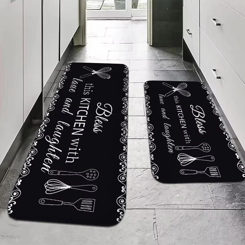 Tapis absorbant l'eau en éponge multi-usages, 1 pièce: cuisine, salle de bain, antidérapant, absorpt