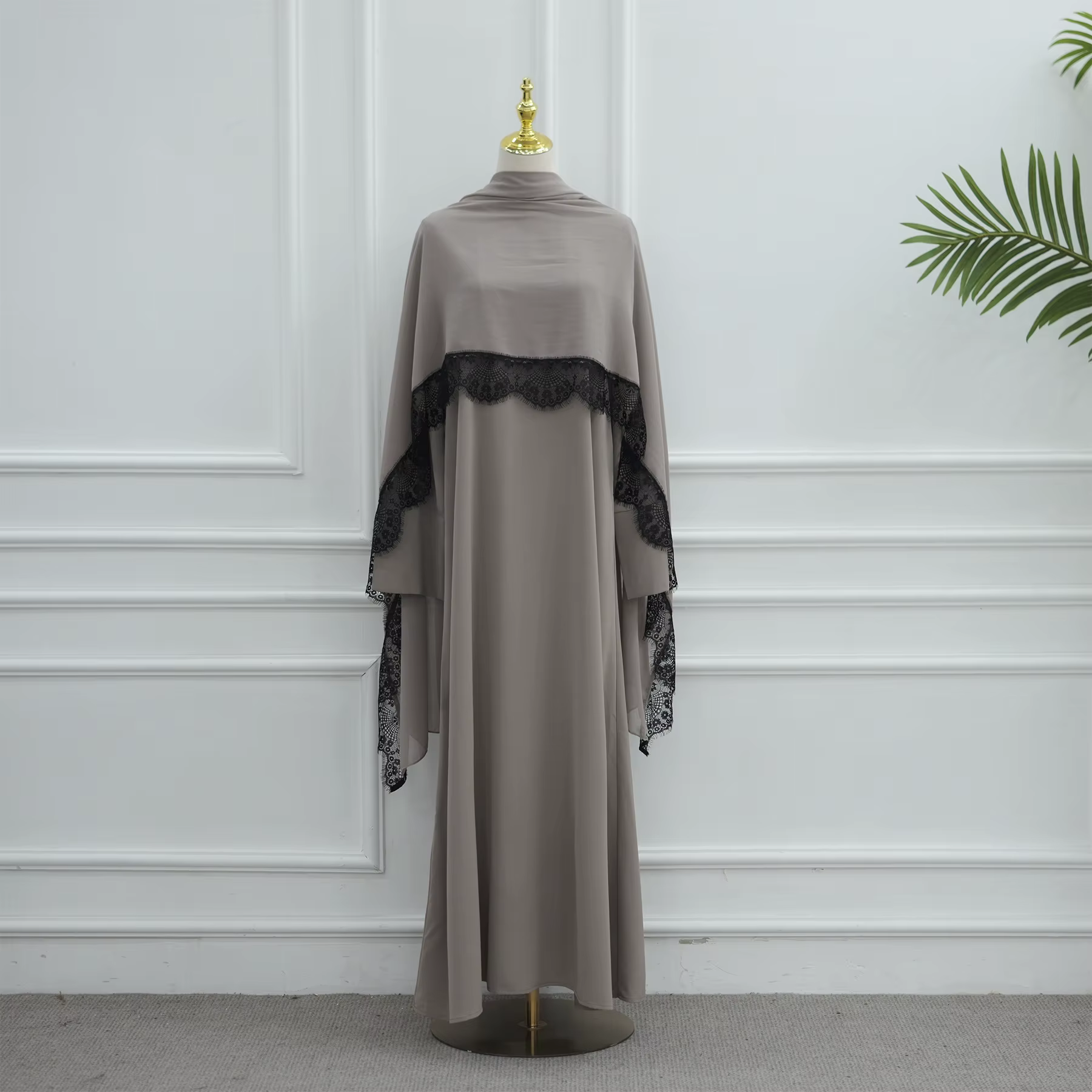 Nouvelle Abaya 2026 Style Dubaï en Dentelle, Ensemble 2 Pièces, Vêtement Islamique Nida, Abaya Modes