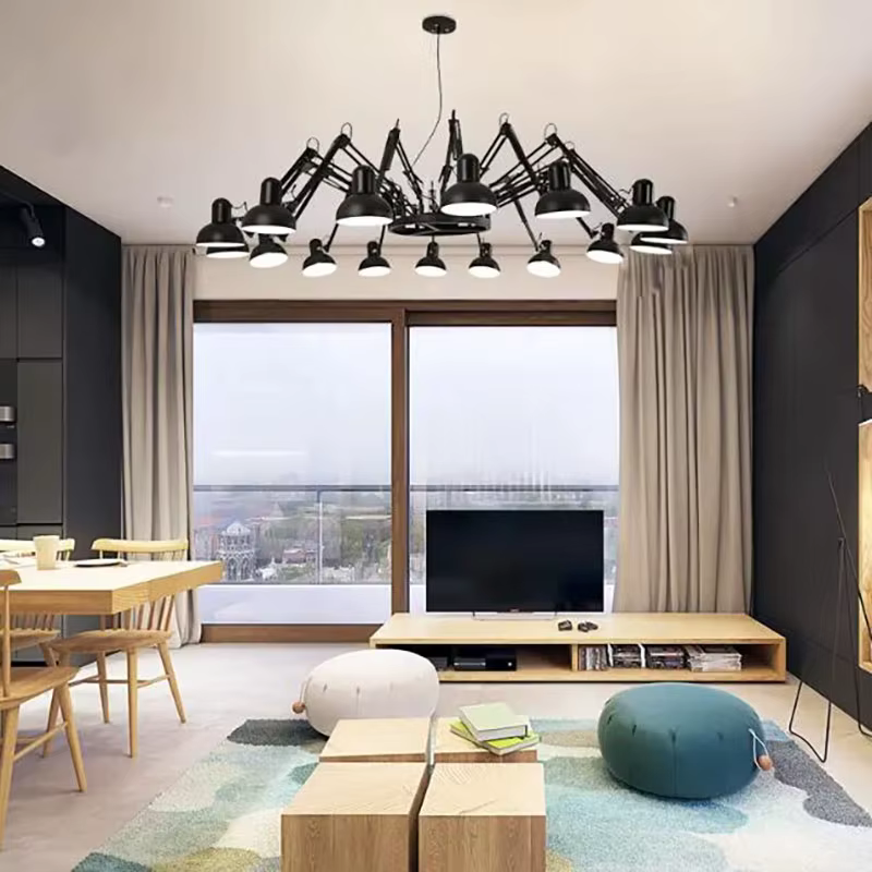 Plafonnier moderne en forme d'araignée, design moderne, éclairage d'intérieur, luminaire décoratif d