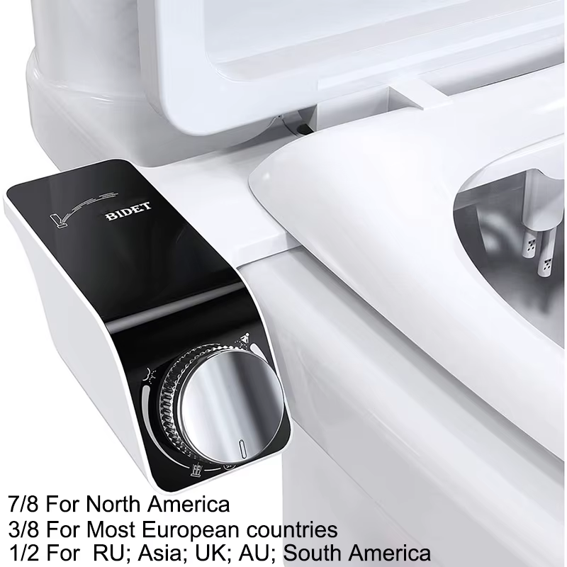 Bidet siège de toilette fixation Non électrique autonettoyant double buses lavage chaud froid mélang
