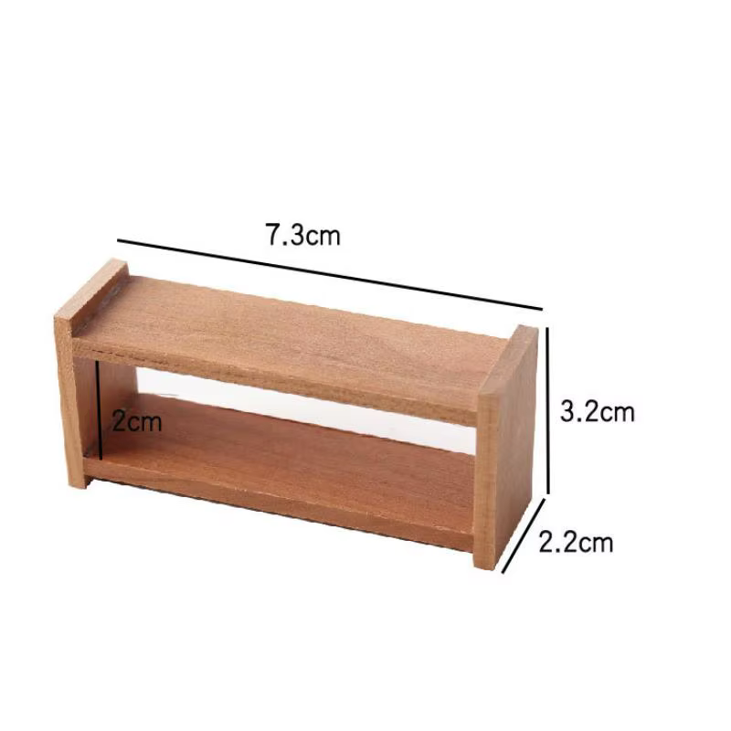 Mini étagère de rangement en bois pour maison de poupée 1/12, décoration de meubles de salon pour ma