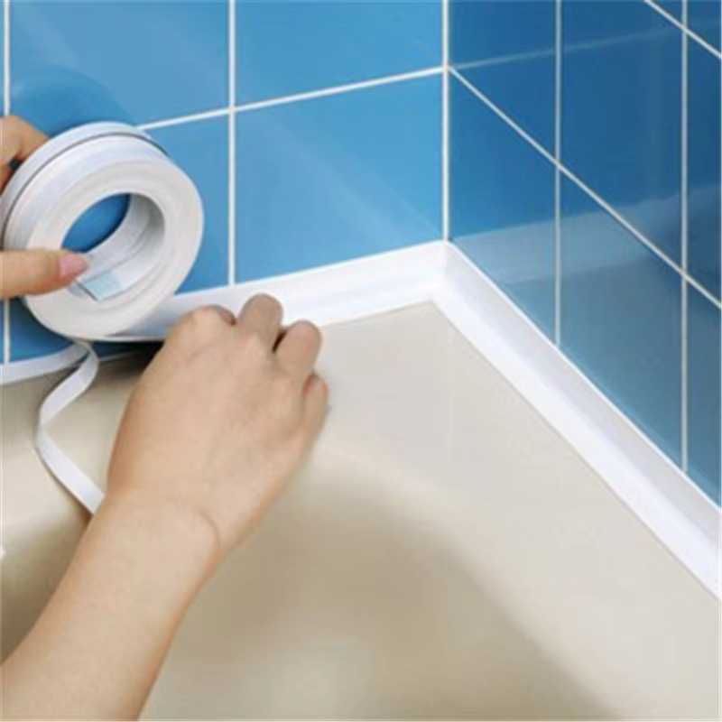 Autocollants muraux étanches pour bord d'évier, bandes adhésives en PVC, accessoires de cuisine, 1 p