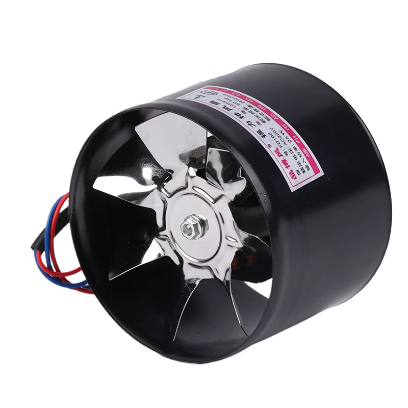 Ventilateur mural de 4 pouces pour la maison et la cuisine, avec tuyau métallique, mini extracteur d