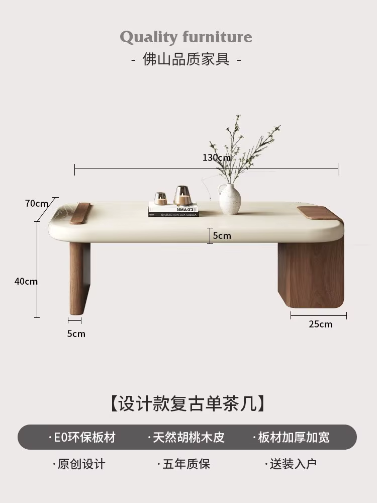 Table basse moderne pour salon, petite table d'appoint en marbre, table ronde en verre, style nordiq