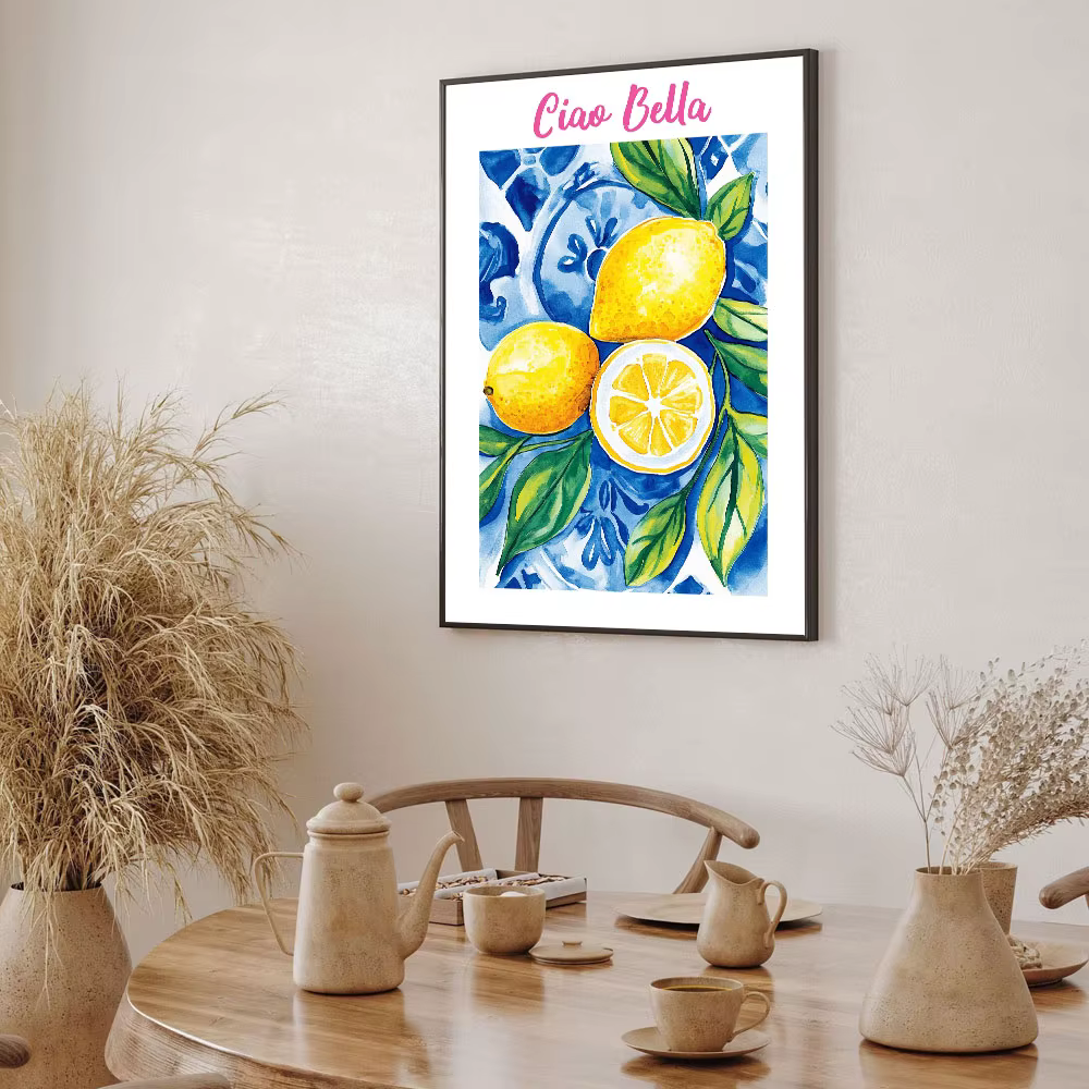 Capri citrons mur Art La Dolce Vita affiche toile impression peinture chambre étude Studio salon déc