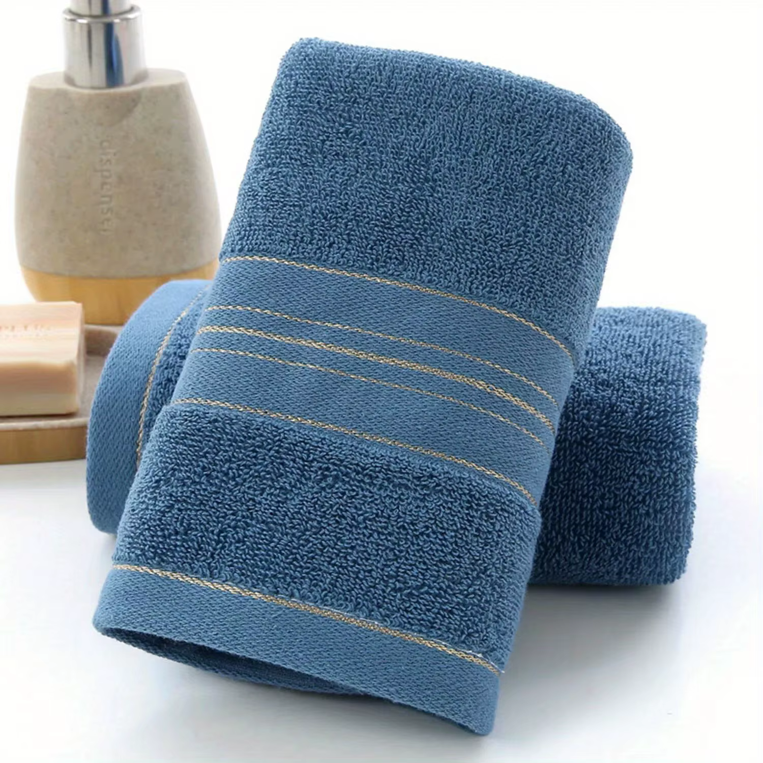 Serviette de bain 100% pur coton, serviette de salle de bain polyvalente douce et absorbante de haut
