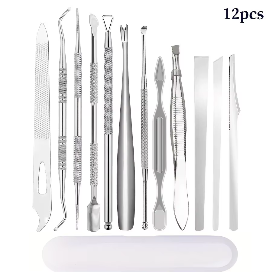 Kit de pédicure 12 pièces - Produits de soin des pieds - Outils portables pour salon de manucure à d
