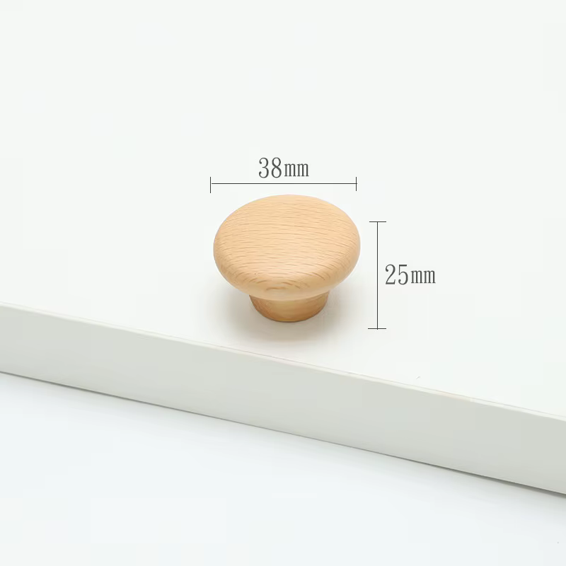 Poignée en bois massif pour meubles de cuisine, bois naturel, armoires, proximité des égouts, Cisco,