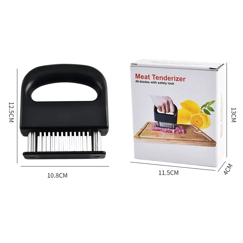 Attendrisseur de viande avec 48 lames en acier inoxydable, aiguille Ultra tranchante pour attendrise