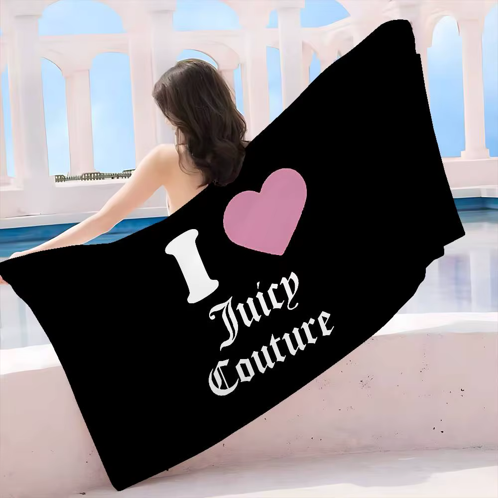Serviette de plage et de natation avec logo J-Juicy C-CoutureS-S, douce et absorbante, cadeaux pour 