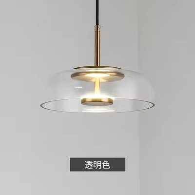Lampe suspendue LED au design moderne, luminaire décoratif en verre pour restaurant, chambre à couch