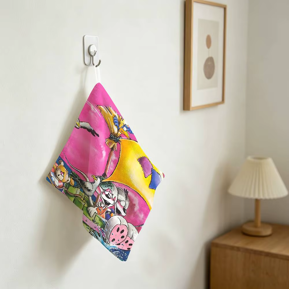 D-diddl Serviette en coton polyester pour essuyer les mains, serviette suspendue, séchage rapide pou