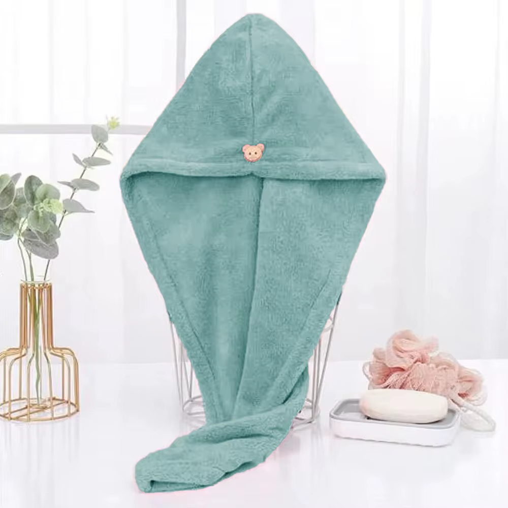 Serviette à cheveux longs à séchage rapide pour femme, en microfibre douce, bonnet de douche, chapea