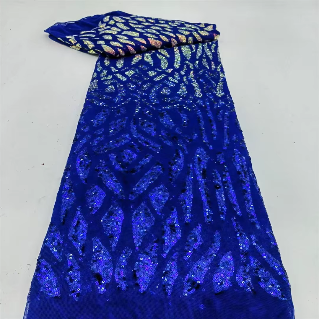 Tissu africain en dentelle et Tulle à paillettes françaises de haute qualité, Voile suisse brodé, fi