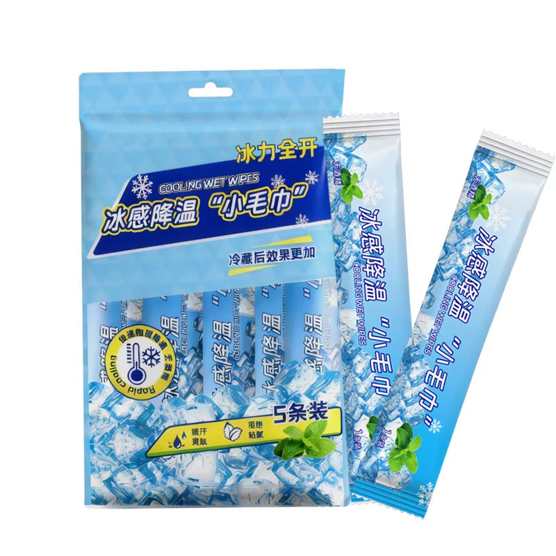 Lingettes rafraîchissantes, serviettes glacées, lingettes rafraîchissantes portables pour étudiants 