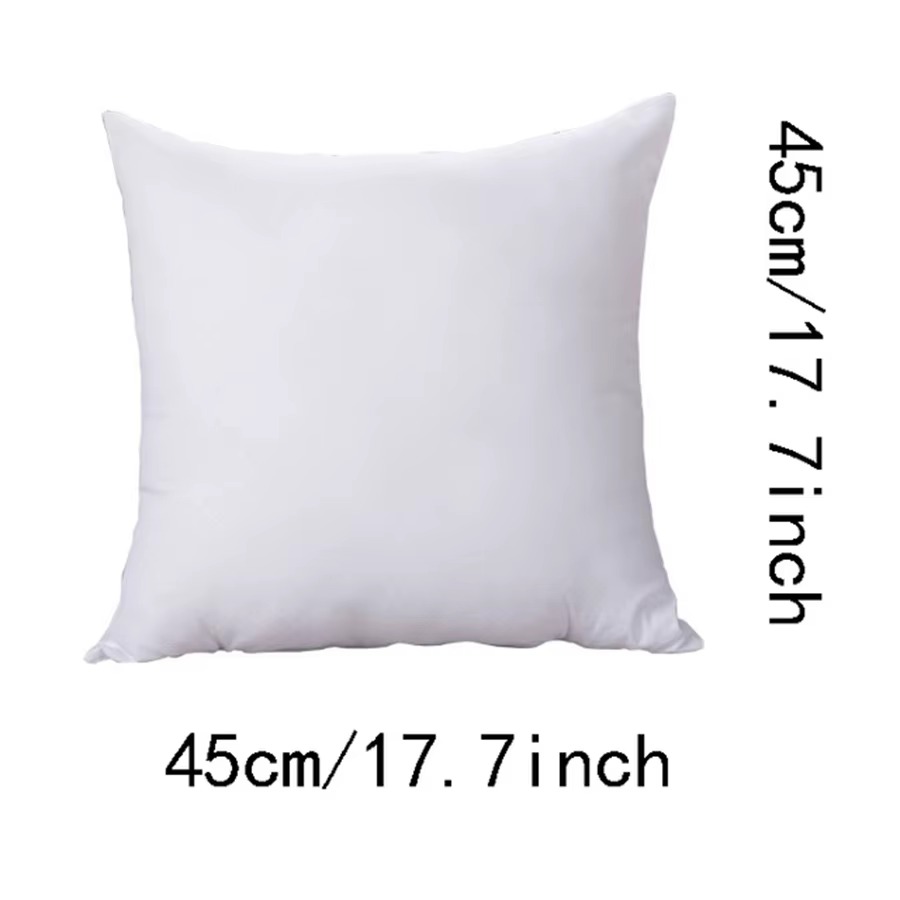 Coussin classique 45x45cm de couleur unie, garnissage intérieur en coton PP, oreiller doux pour la t