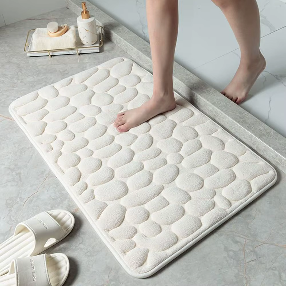 Tapis de bain à Absorption d'eau Durable, paillasson antidérapant pour la maison, lavable, pour sall
