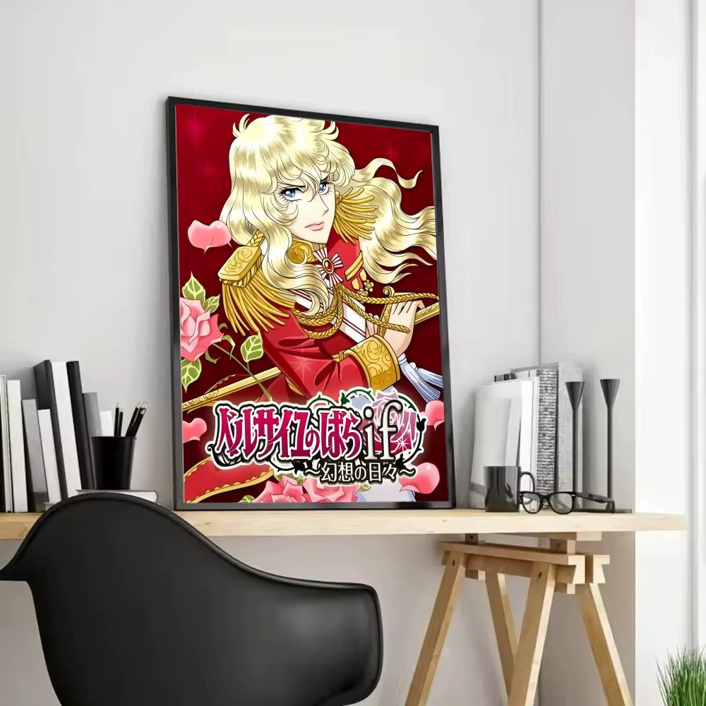 Affiche murale esthétique imperméable à plis de qualité supérieure, Anime The Rose of Versailles, co
