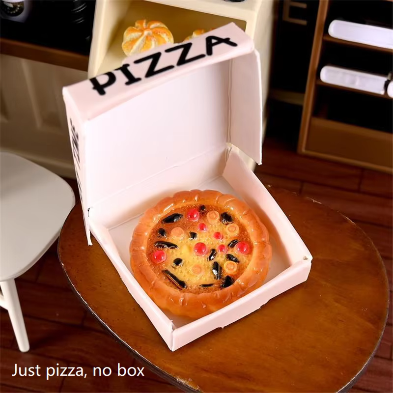 Mignon 10PC maison de poupée Miniature simulé cuisine nourriture jouet Pizza modèle décor à la maiso