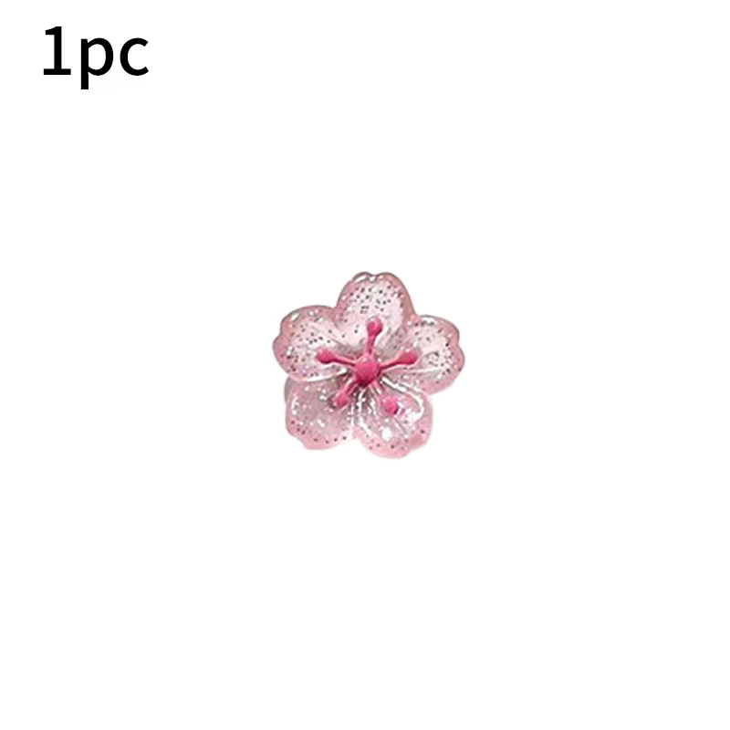 Aimants de réfrigérateur en fleurs de cerisier rose, mignon, en résine, pour cuisine, bureau, tablea
