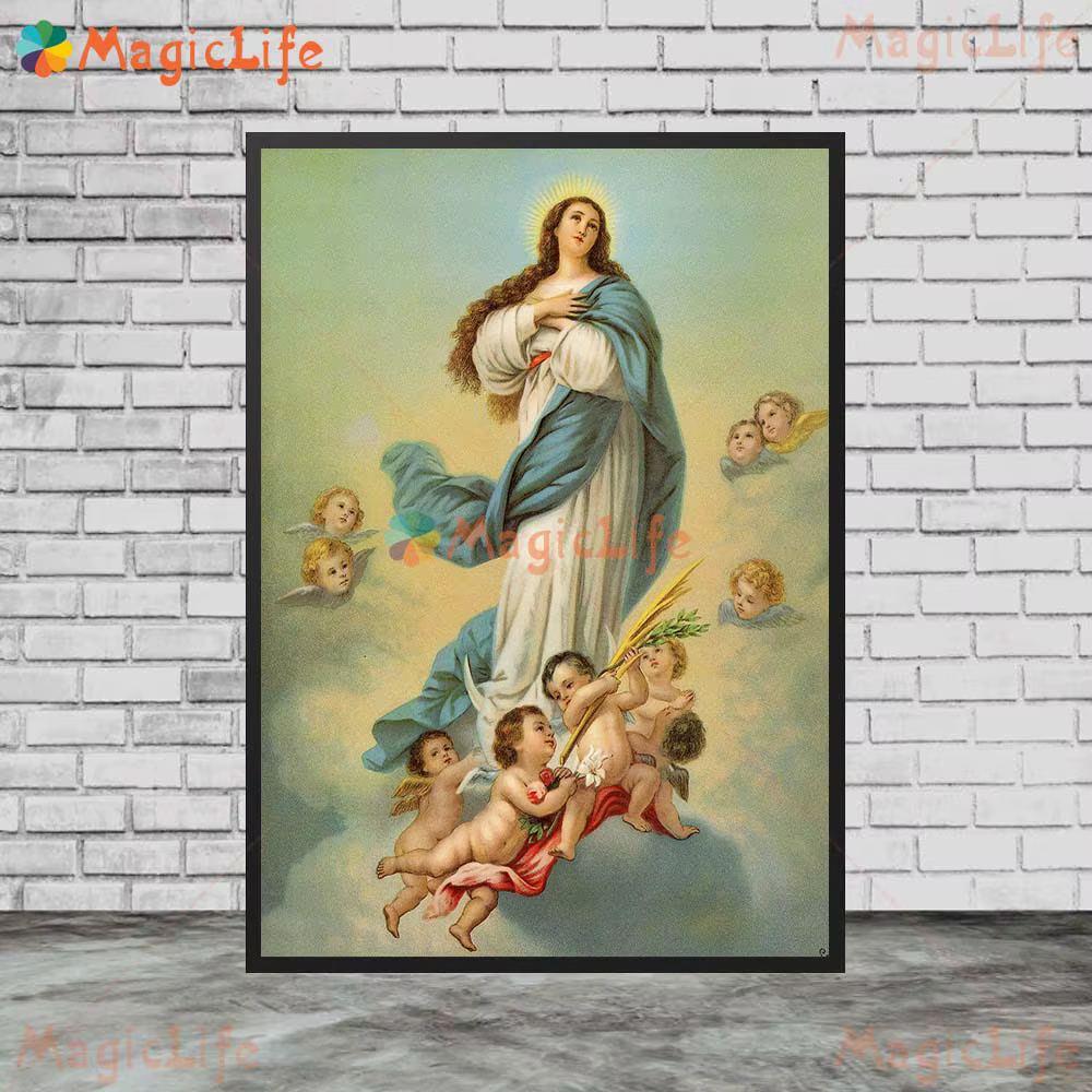 CATBathroom-Toile d'Art Mural LIC HEART JESUS HACanon, LY appelle EEN JESUS MiniInTheBox DREN, Peint
