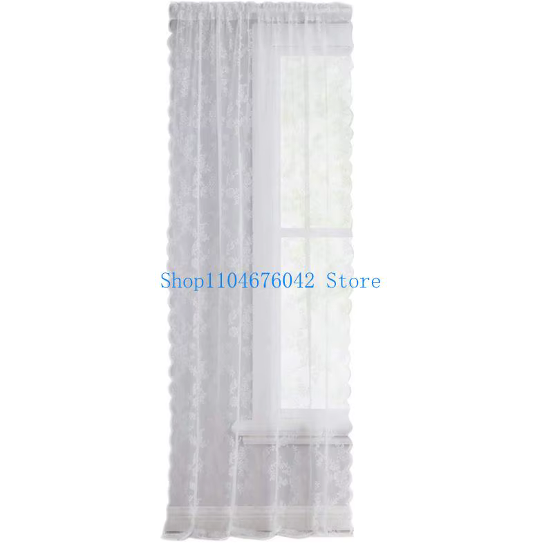 Rideaux en dentelle transparente 5asd, élégants, en Voile, pour salon, chambre à coucher, fenêtre