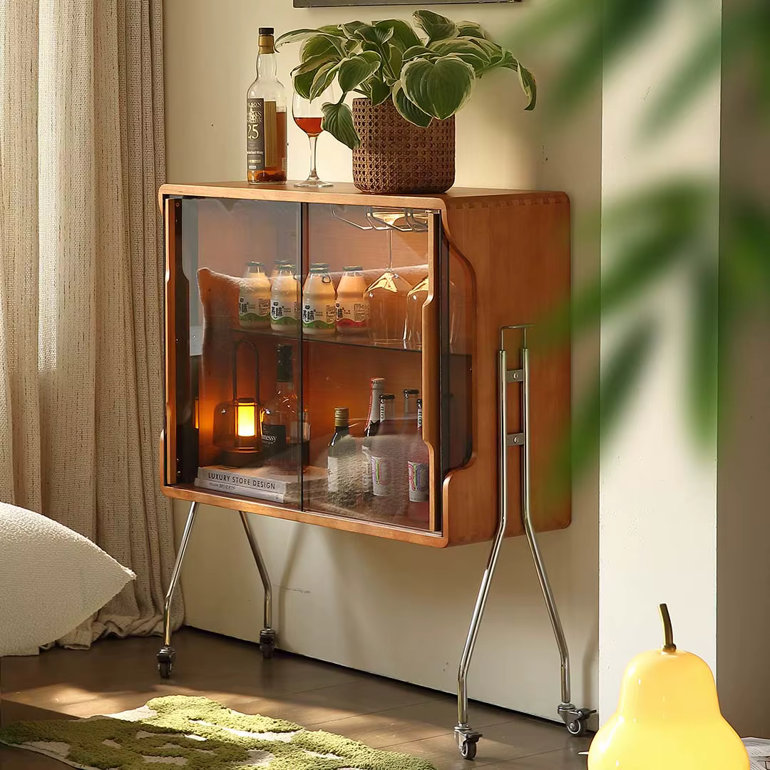 Armoires de salon esthétiques modernes, pieds en métal amovibles, Glam Cool, meubles minimalistes à 