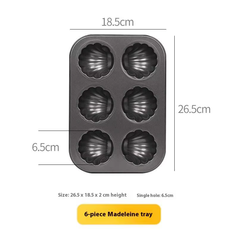 Moule à Madeleine à 6/12 fentes, coque en acier au carbone de qualité alimentaire, moule de cuisson 