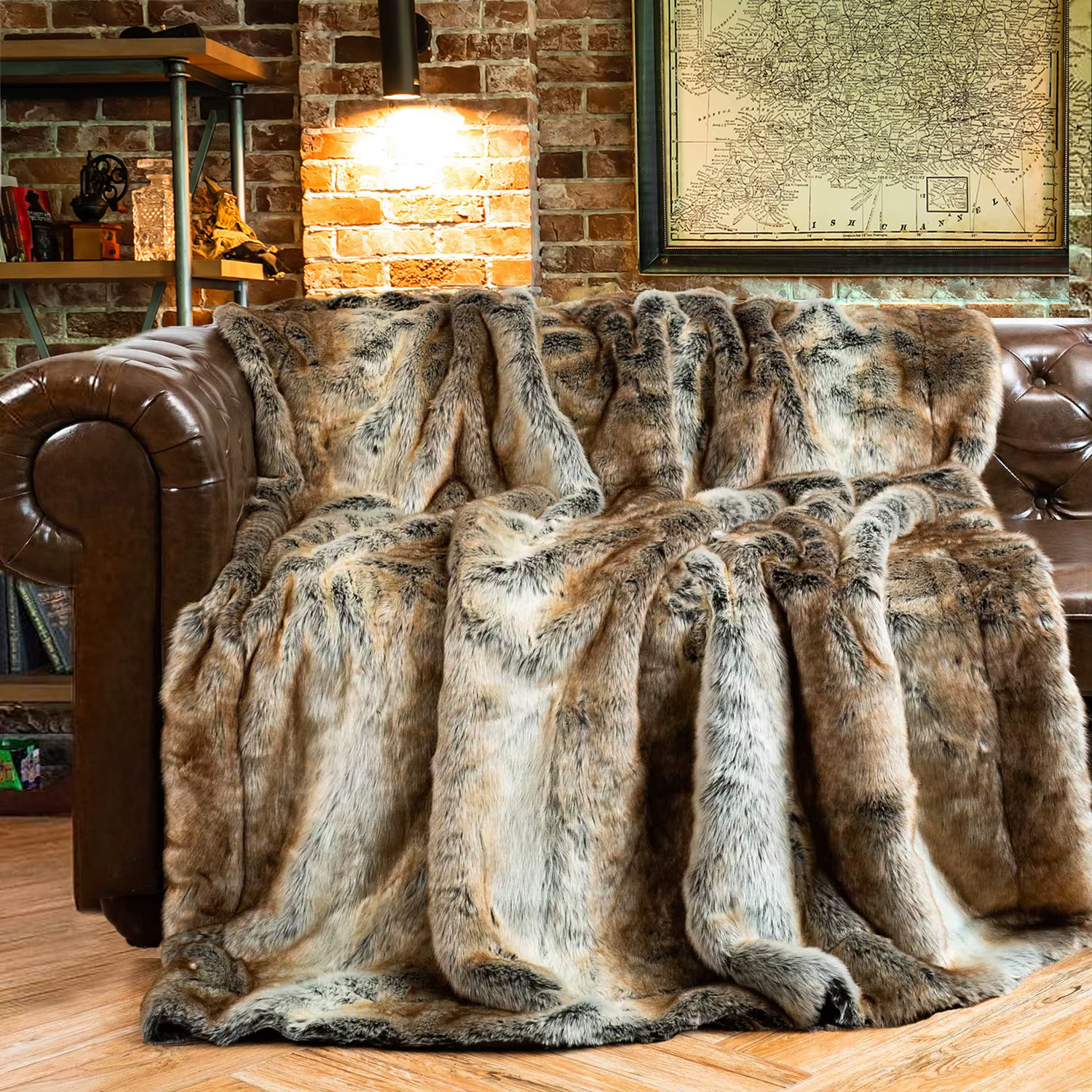 Battilo couverture en fausse fourrure de luxe moelleux Plaid jeter couverture hiver épais chaud cana