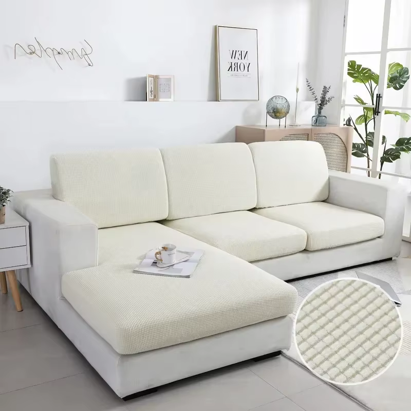 Housse De Coussin Épaisse Housses de Canapé Ajustées pour Salon Housse de Siège Jacquard Extensible 