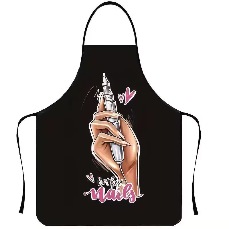 Tablier de cuisine Nail Art Design – Polyester durable, adapté aux cuisines, au jardinage et aux bar