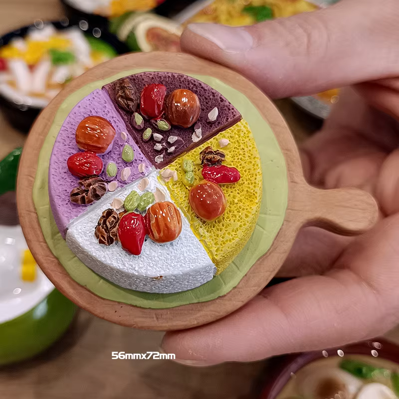 Autocollant magnétique pour réfrigérateur alimentaire, boulette mignonne, boisson, Dessert, décorati