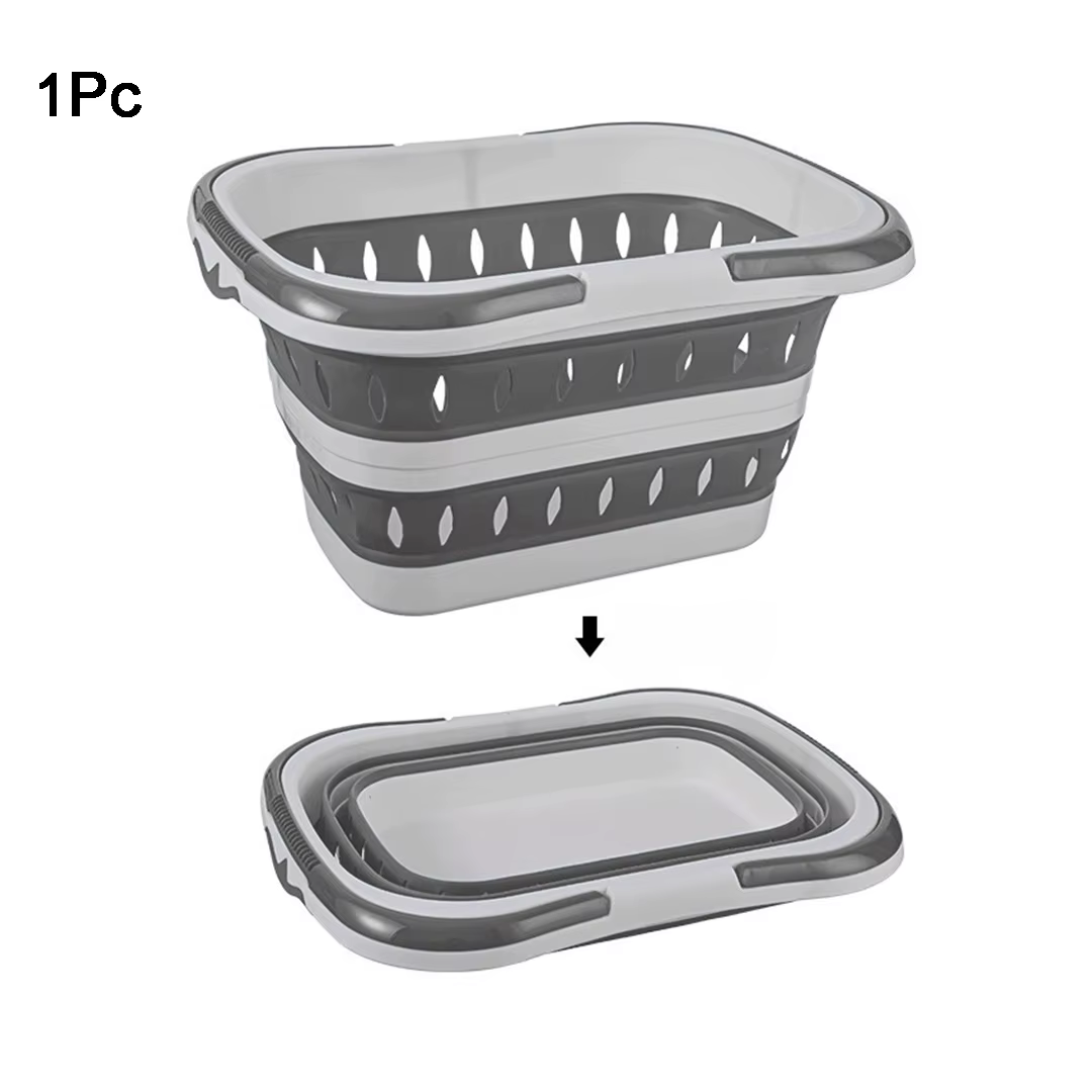 Panier à linge pliable à poignée pliable, baignoire ovale Ellipse, baignoire de lavage Portable, gai
