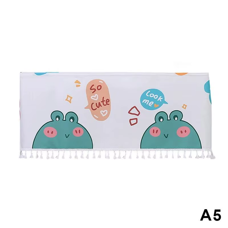 Rideau de porte auto-adhésif style animalier de dessin animé avec pompons pour la décoration du salo