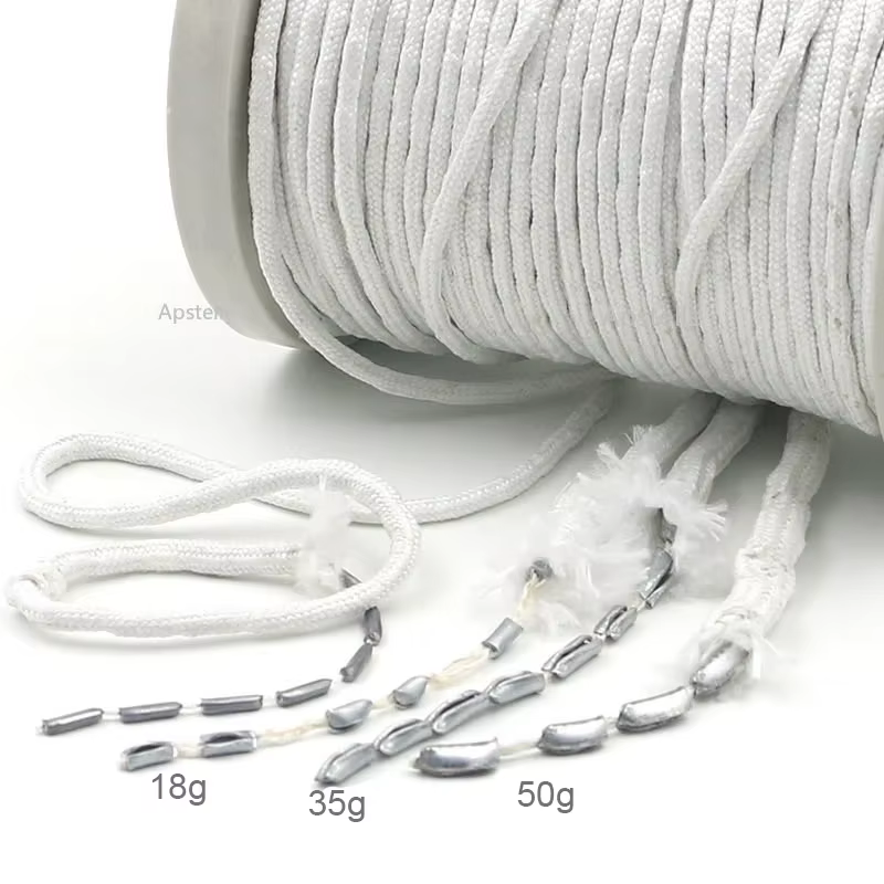 Corde métallique de plomb, rideau de corde de plomb spongieux, rideau de salon, poids inférieur, cor