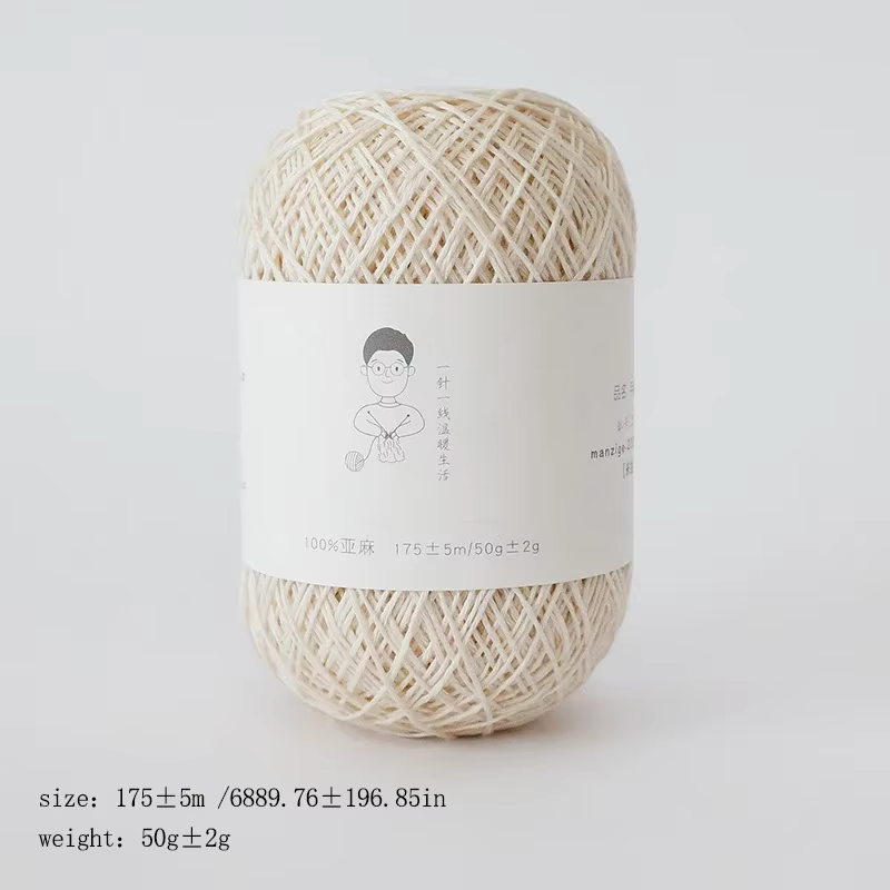Fil de lin fin tissé à la main, châle et tapis, taie d'oreiller bricolage, matériau au beurre envelo