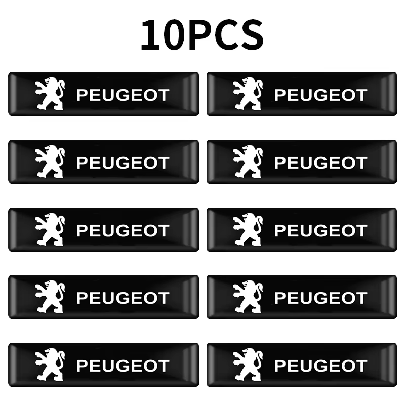 Autocollants 3D en époxy pour décoration intérieure de voiture, accessoires pour Peugeot 406 207 108