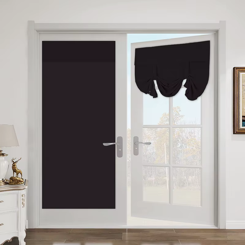 Rideaux de porte français auto-adhésifs, 1 pièce, occultants, pour porte et fenêtre, avec rideaux ré