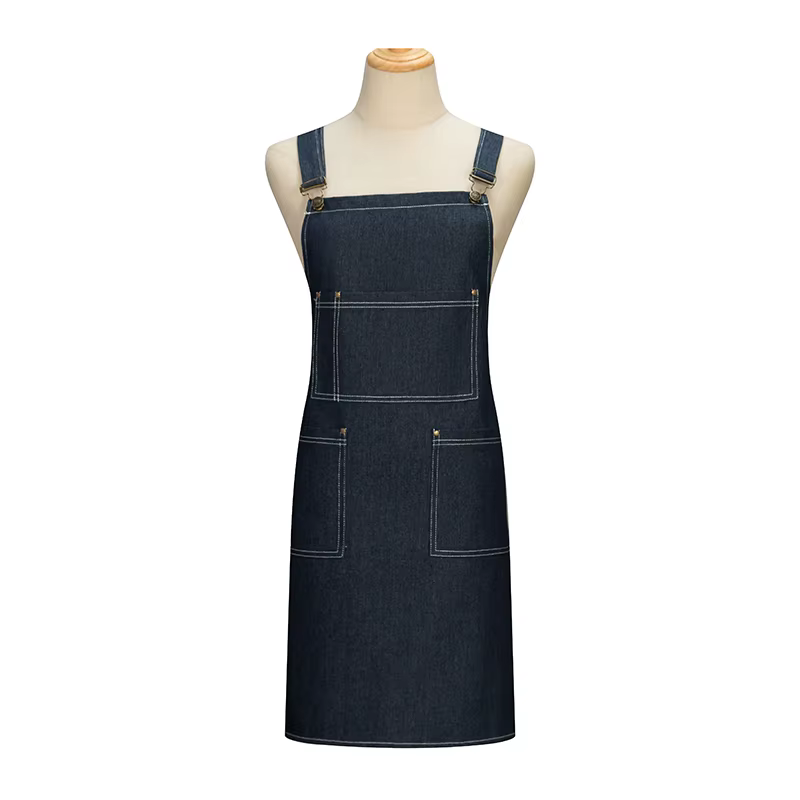 Tablier en jean personnalisé pour hommes et femmes, livres de cuisine, vêtements de travail, salon d