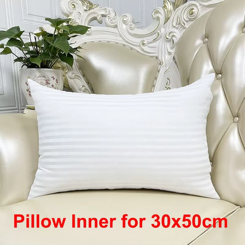 Housse de coussin rayée pour salon canapé taie d'oreiller Beige avec pompon 45x4 5/30x50cm décor de 